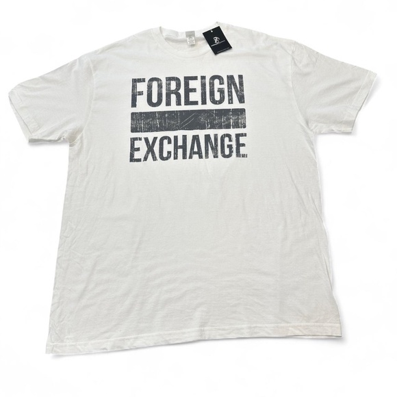 NWT Foreign Exchange Shirt Mens XL White Classic Tee - Picture 1 of 5